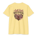 Soft Heart Wild Streak Western Graphic Tee | Cowgirl Bow & Turquoise Heart Shirt