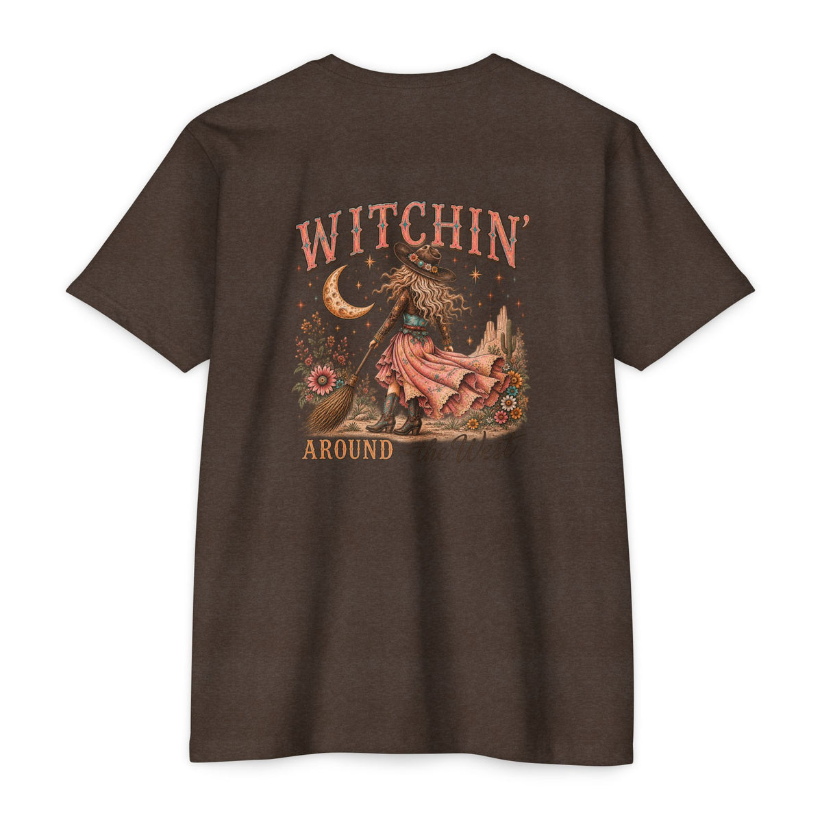 Witchin’ Around the West Western Halloween Cowgirl Graphic Tee