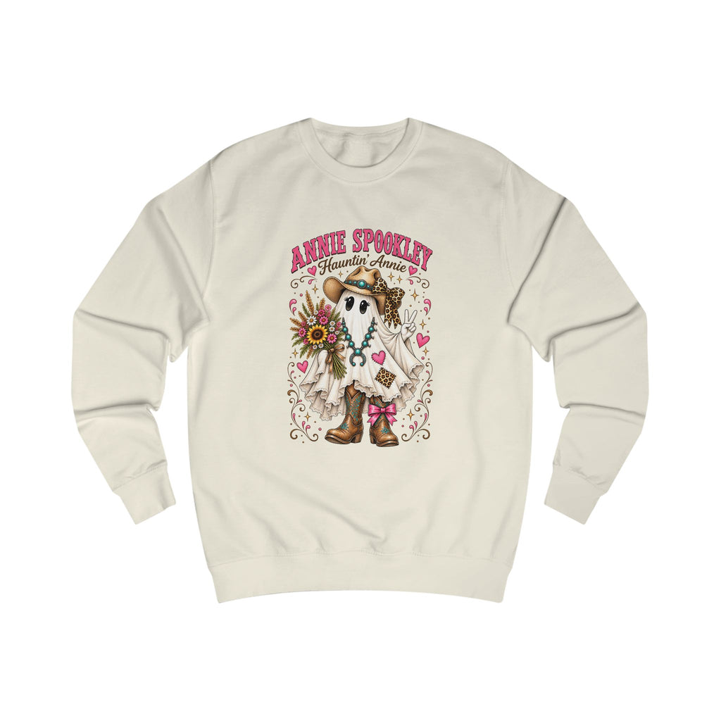 Annie Spookley Western Ghost Sweatshirt | Cute Cowgirl Halloween Crewneck