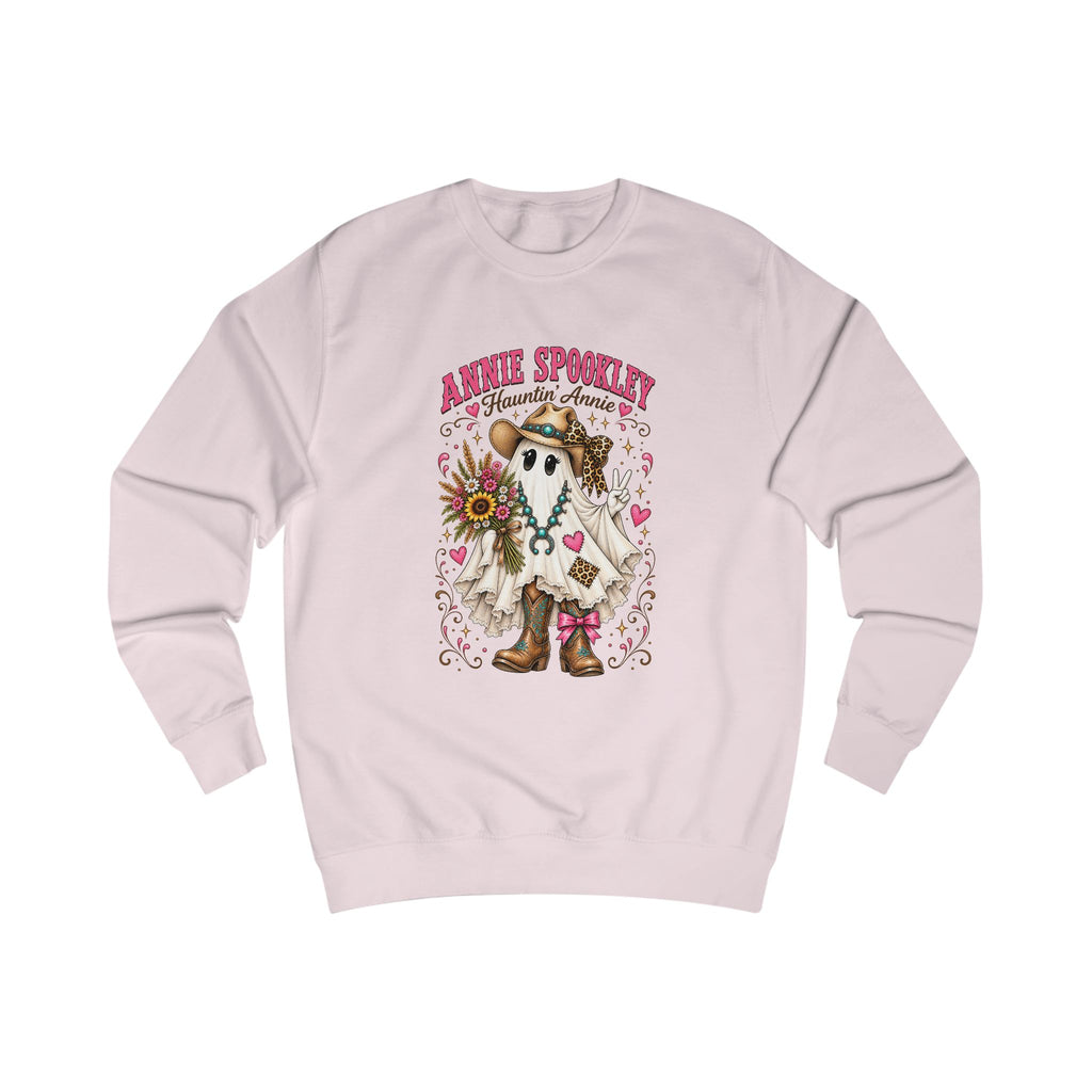 Annie Spookley Western Ghost Sweatshirt | Cute Cowgirl Halloween Crewneck