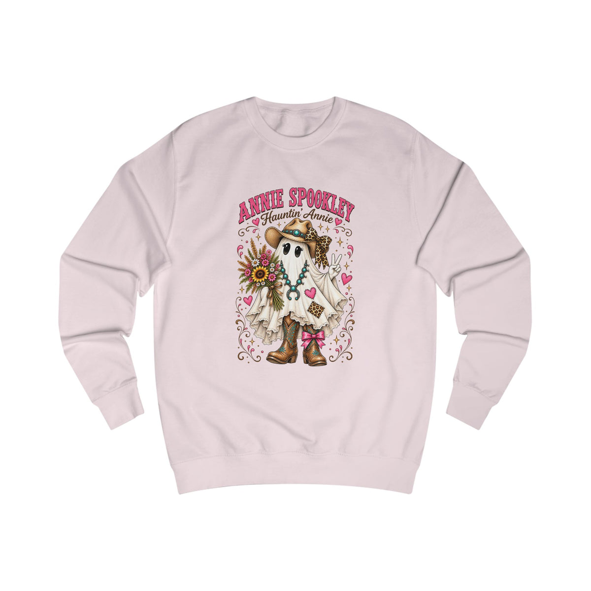 Annie Spookley Western Ghost Sweatshirt | Cute Cowgirl Halloween Crewneck