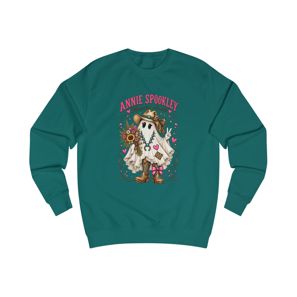 Annie Spookley Western Ghost Sweatshirt | Cute Cowgirl Halloween Crewneck