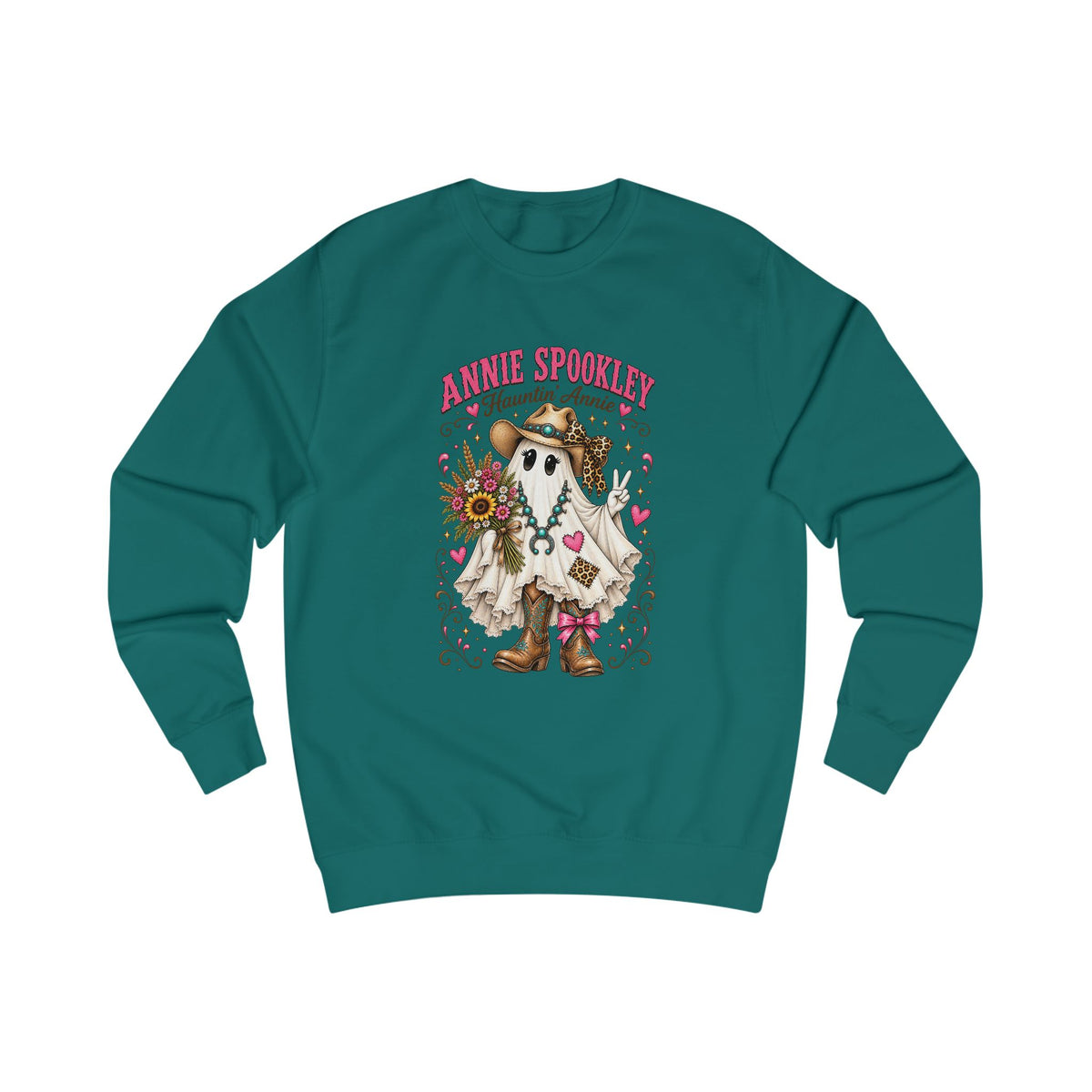 Annie Spookley Western Ghost Sweatshirt | Cute Cowgirl Halloween Crewneck