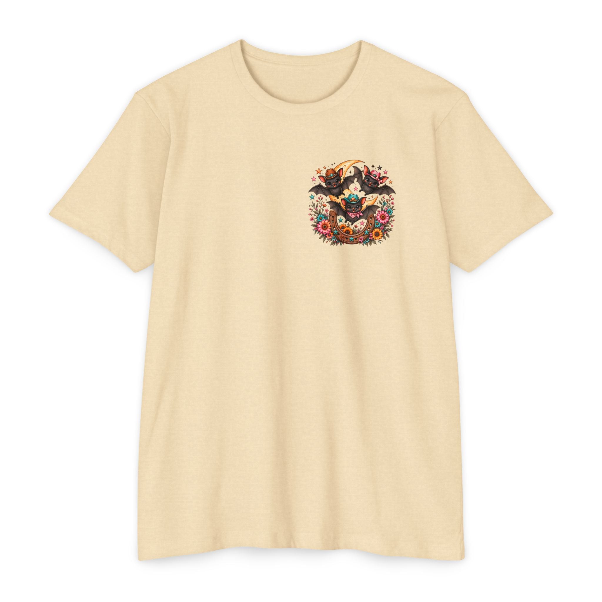Boos & Boots Western Halloween Graphic Tee | Cute Cowgirl Bat & Ghost Shirt