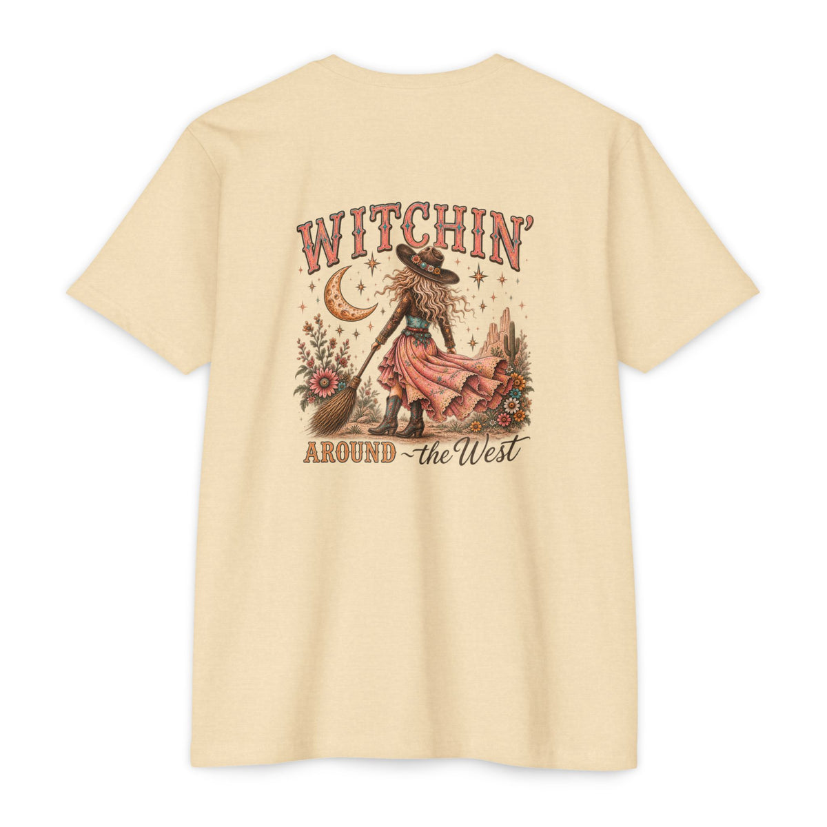Witchin’ Around the West Western Halloween Cowgirl Graphic Tee