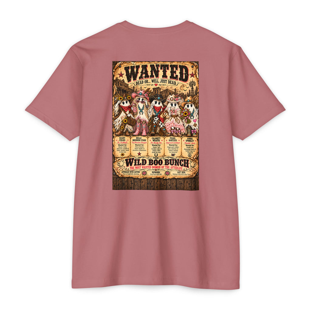 Wild Boo Bunch Wanted Poster T-Shirt | Western Halloween Ghost Tee