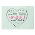 Heartfelt Granny Tempered Glass Cutting Board