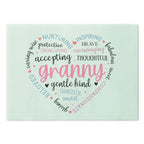 Heartfelt Granny Tempered Glass Cutting Board