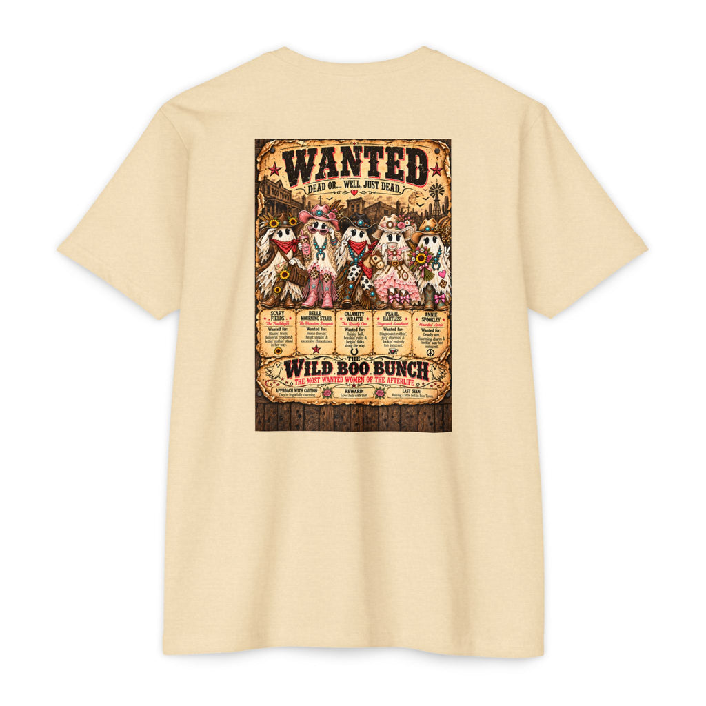 Wild Boo Bunch Wanted Poster T-Shirt | Western Halloween Ghost Tee