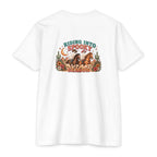 Riding Into Spooky Season Western Halloween Ghost Cowgirl Graphic Tee
