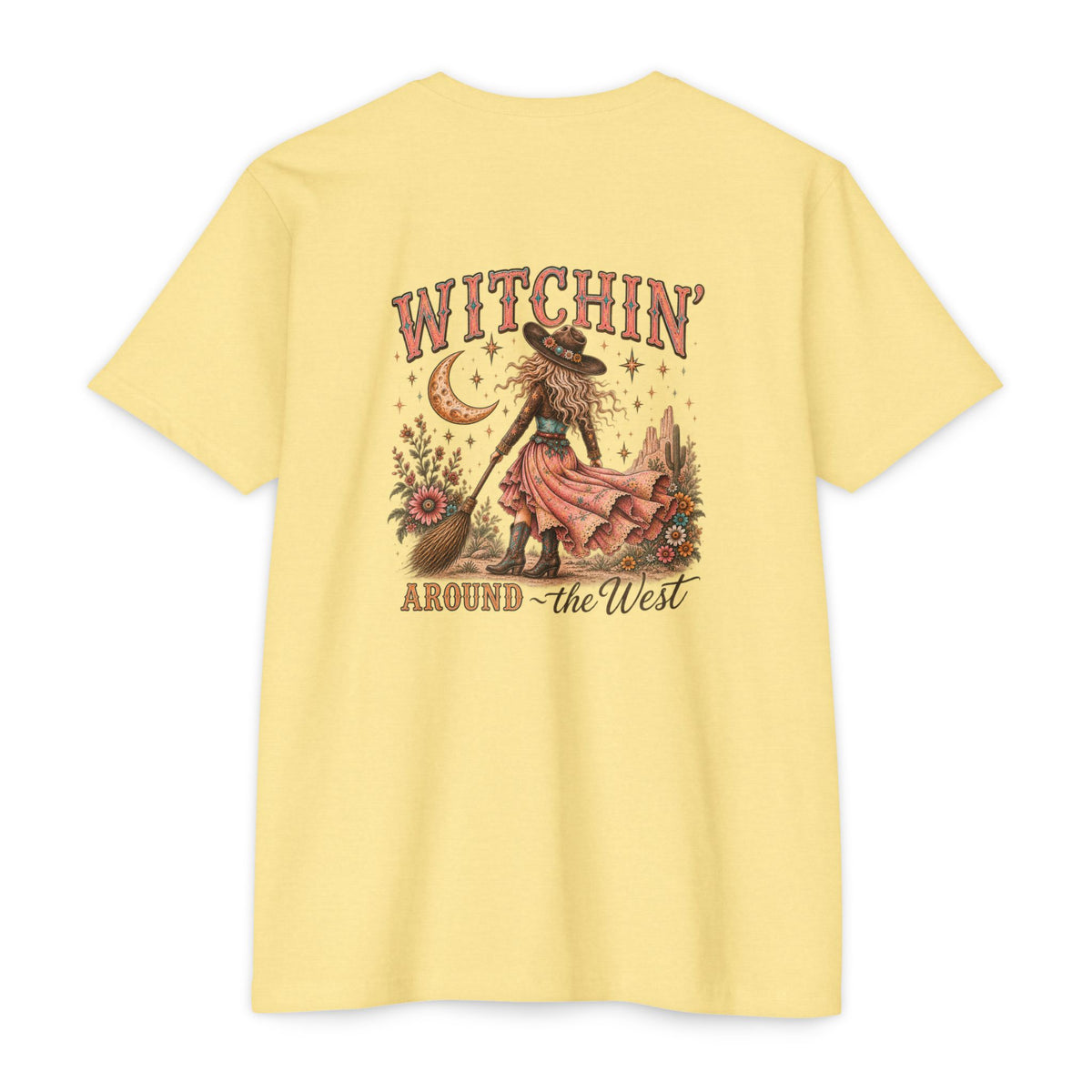 Witchin’ Around the West Western Halloween Cowgirl Graphic Tee
