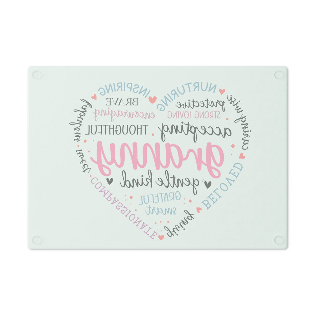 Heartfelt Granny Tempered Glass Cutting Board