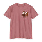 Riding Into Spooky Season Western Halloween Ghost Cowgirl Graphic Tee