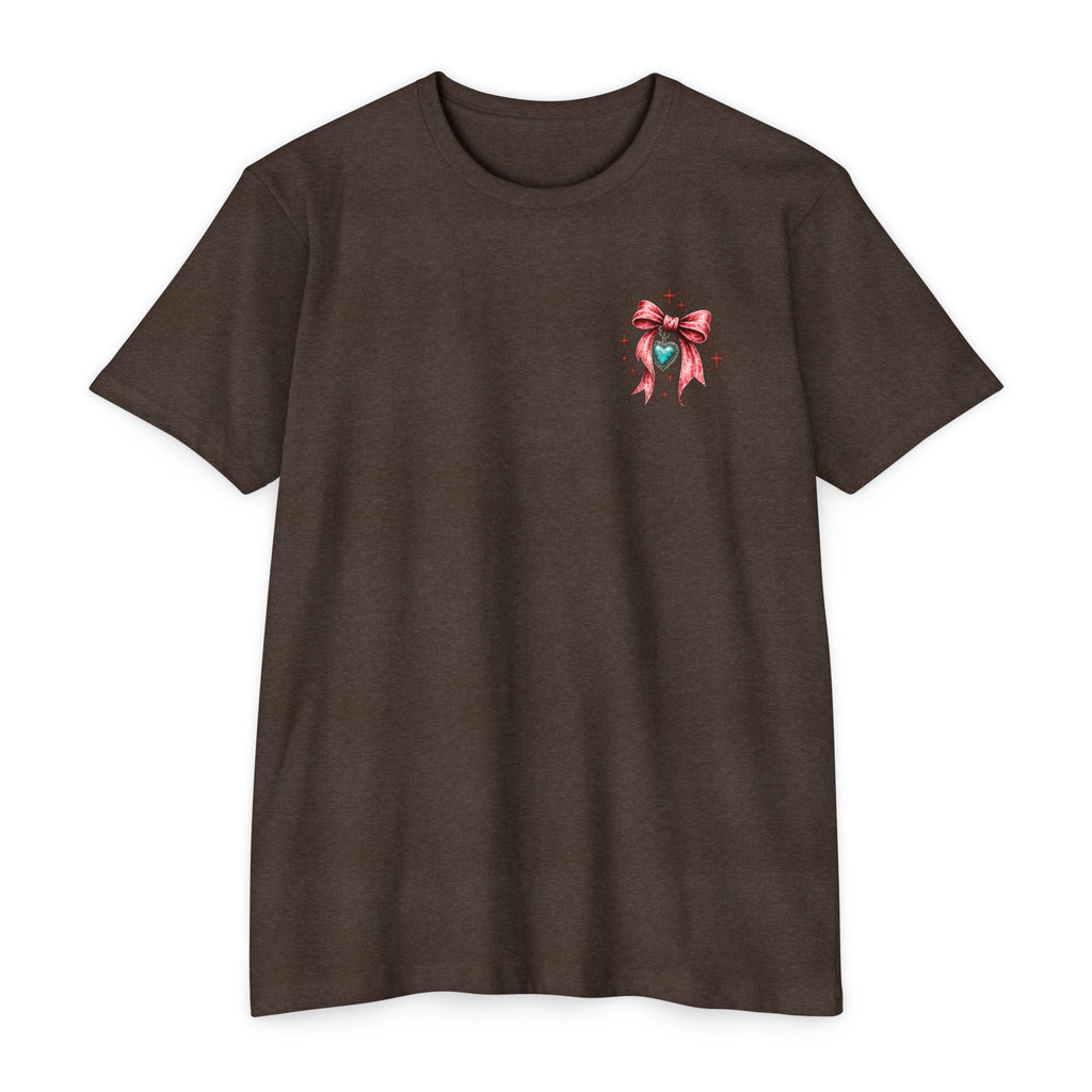 Soft Heart Wild Streak Western Graphic Tee | Cowgirl Bow & Turquoise Heart Shirt