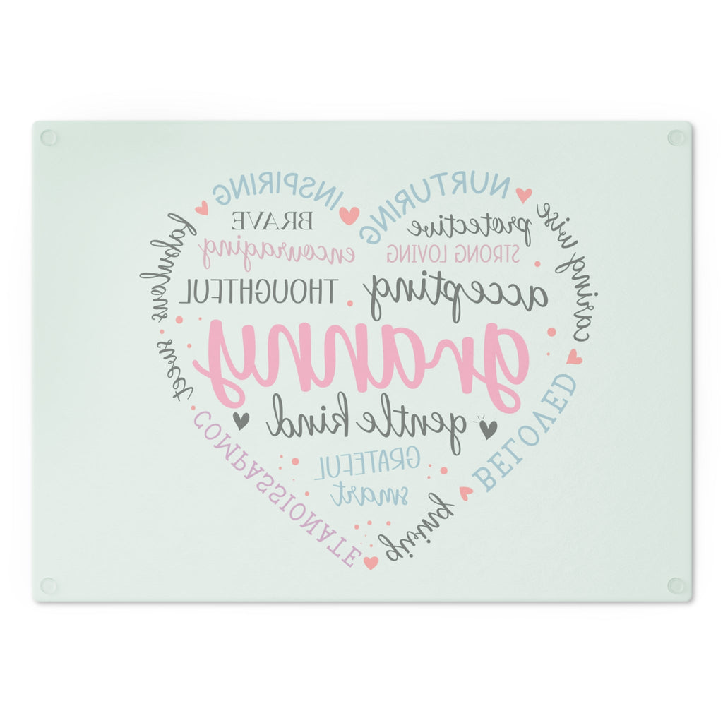 Heartfelt Granny Tempered Glass Cutting Board