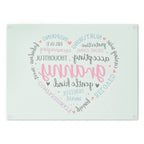 Heartfelt Granny Tempered Glass Cutting Board