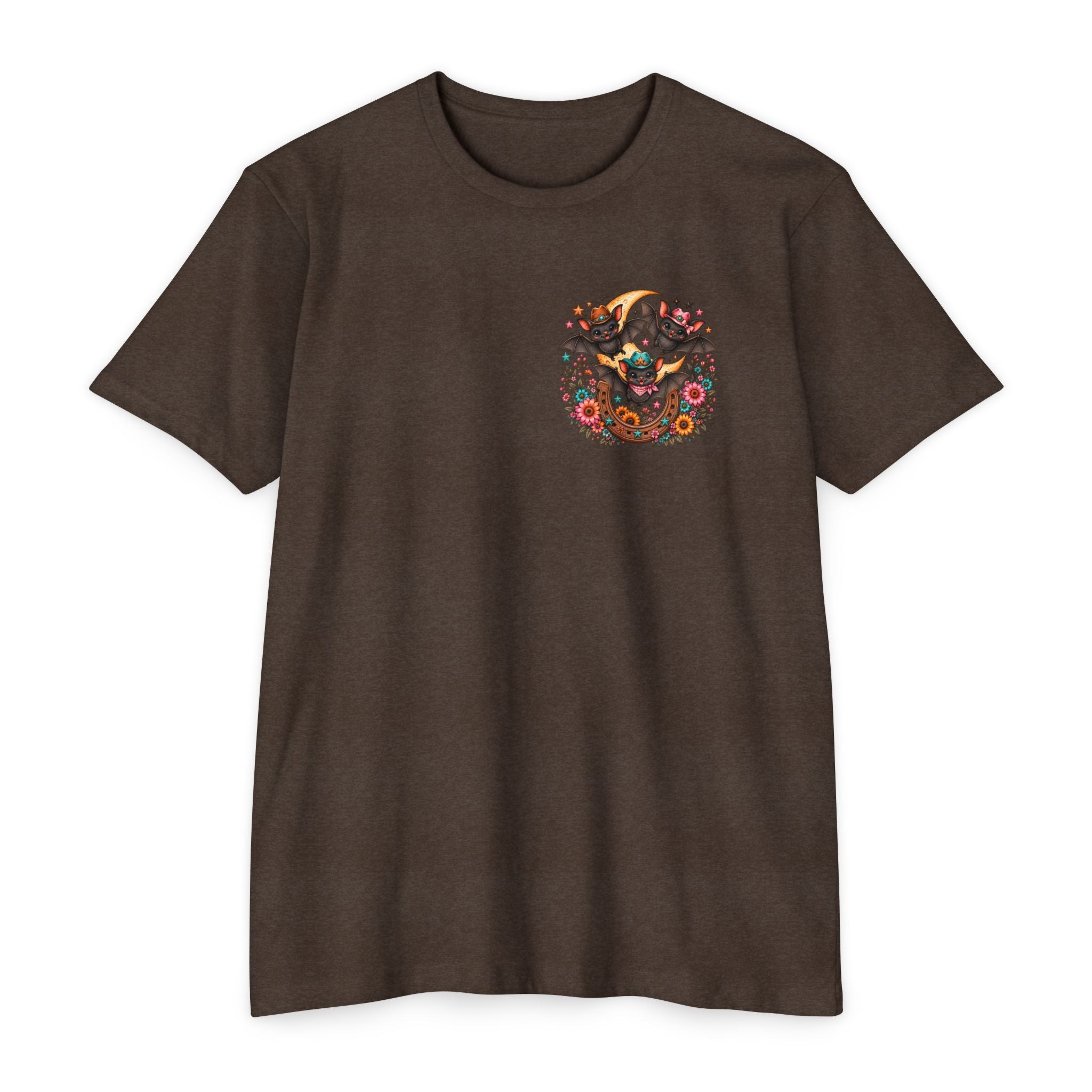 Boos & Boots Western Halloween Graphic Tee | Cute Cowgirl Bat & Ghost Shirt
