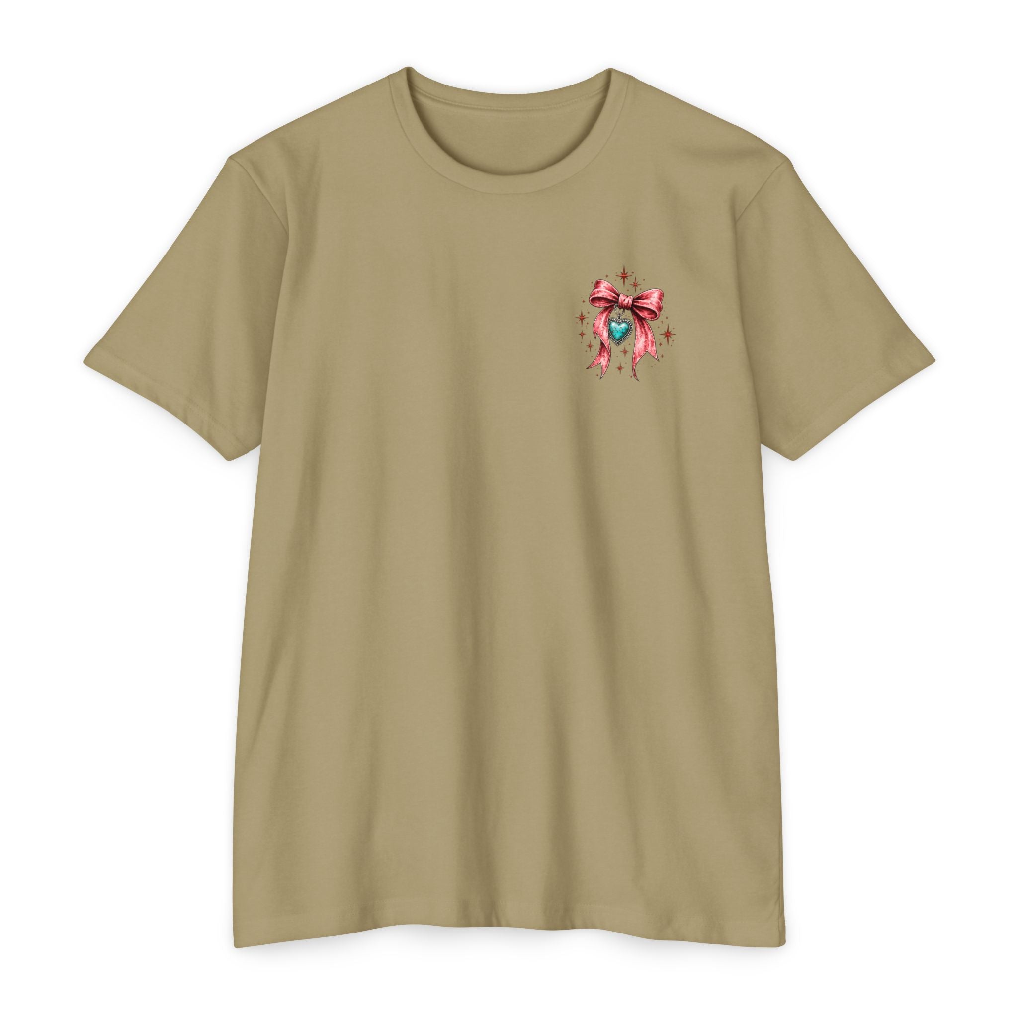 Soft Heart Wild Streak Western Graphic Tee | Cowgirl Bow & Turquoise Heart Shirt