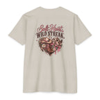 Soft Heart Wild Streak Western Graphic Tee | Cowgirl Bow & Turquoise Heart Shirt