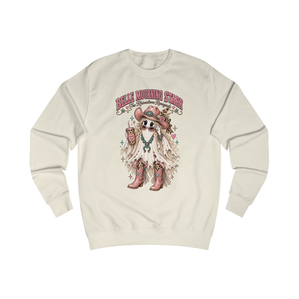 Belle Mourning Starr Western Ghost Sweatshirt | Cute Cowgirl Halloween Crewneck