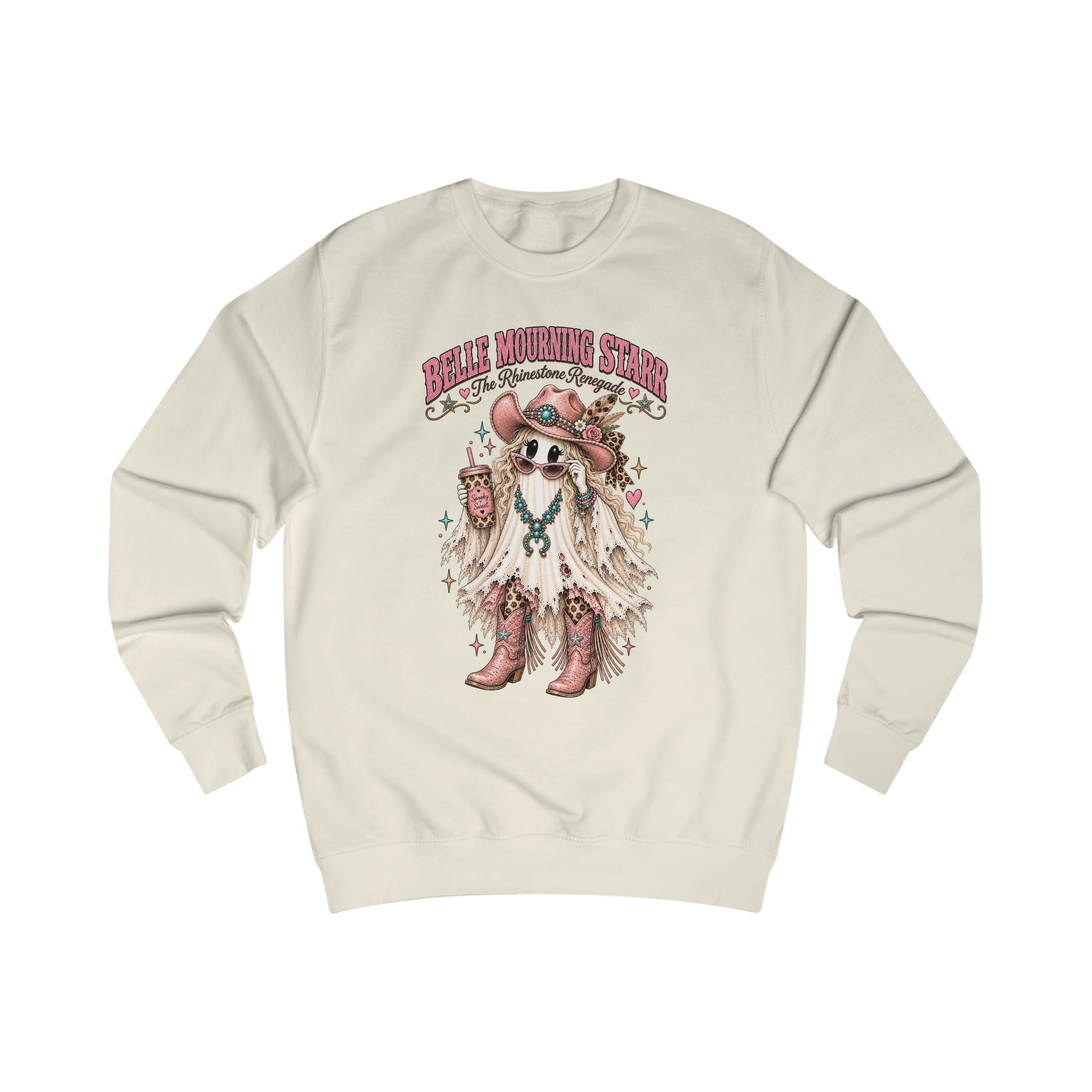 Belle Mourning Starr Western Ghost Sweatshirt | Cute Cowgirl Halloween Crewneck