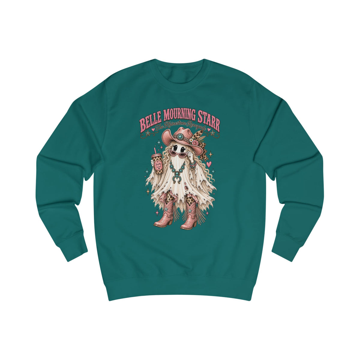 Belle Mourning Starr Western Ghost Sweatshirt | Cute Cowgirl Halloween Crewneck