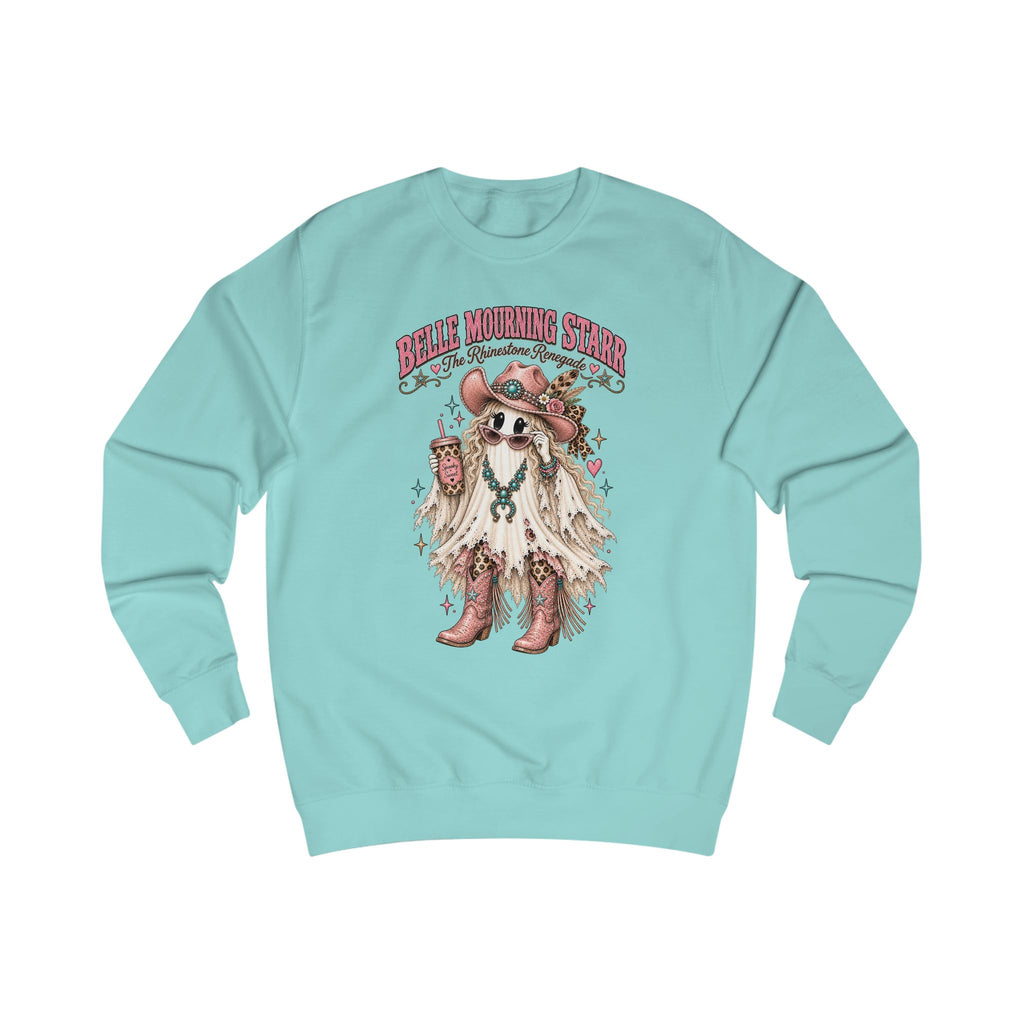 Belle Mourning Starr Western Ghost Sweatshirt | Cute Cowgirl Halloween Crewneck