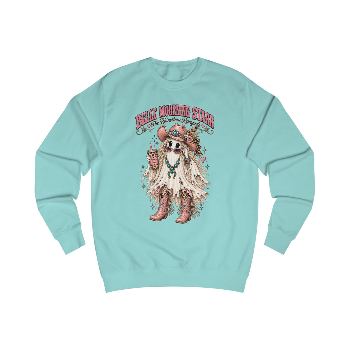 Belle Mourning Starr Western Ghost Sweatshirt | Cute Cowgirl Halloween Crewneck