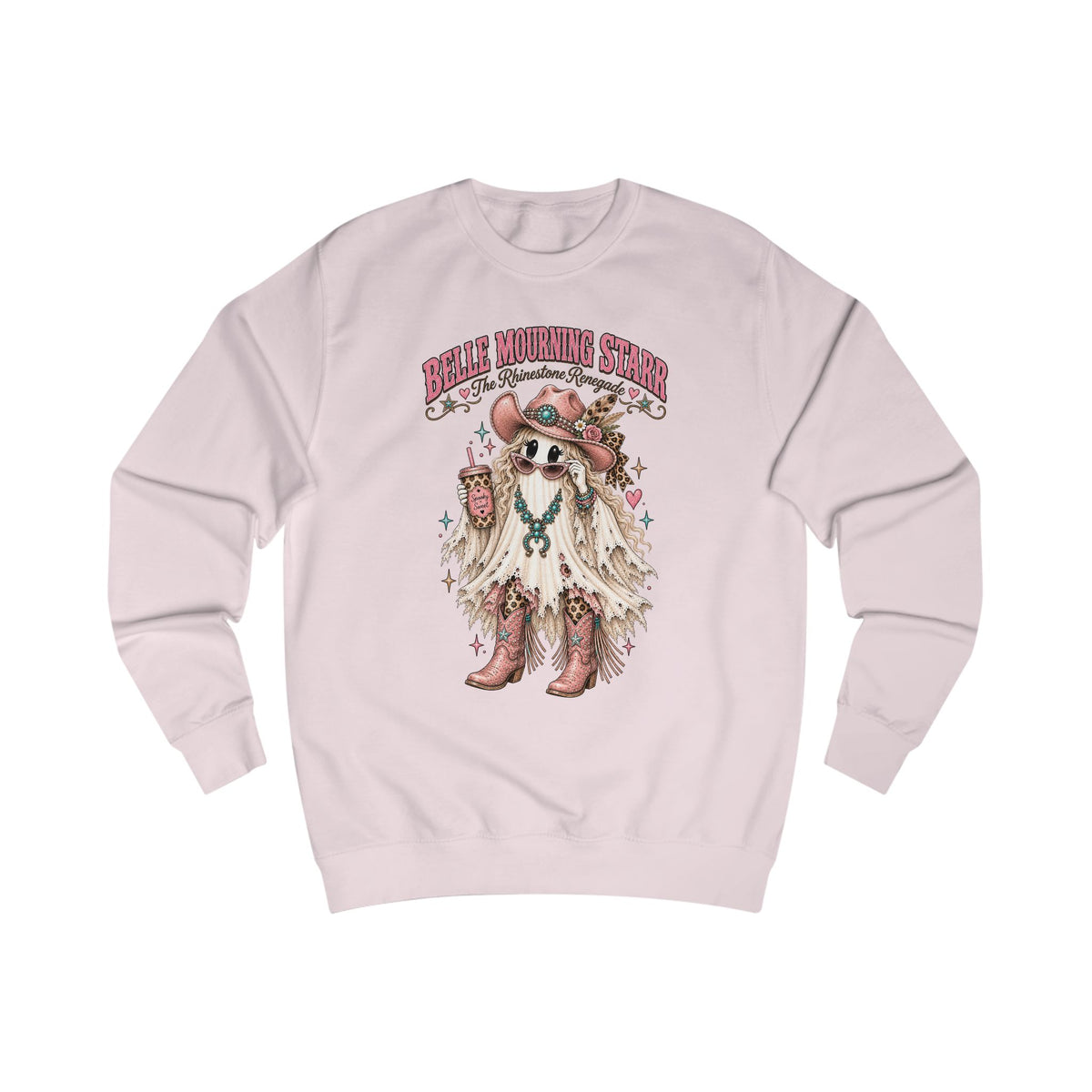Belle Mourning Starr Western Ghost Sweatshirt | Cute Cowgirl Halloween Crewneck