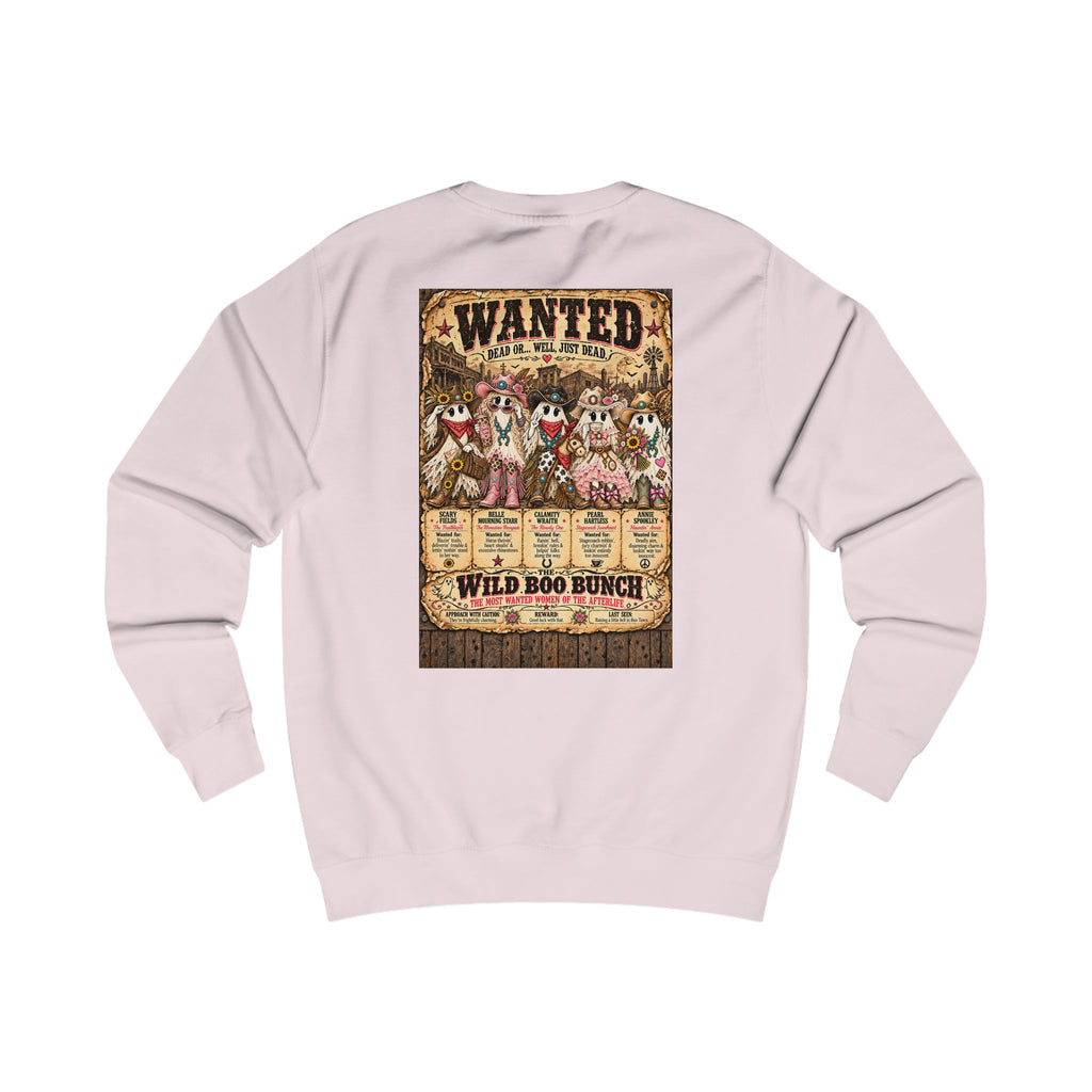 Wild Boo Bunch Wanted Poster Sweatshirt | Western Ghost Halloween Crewneck