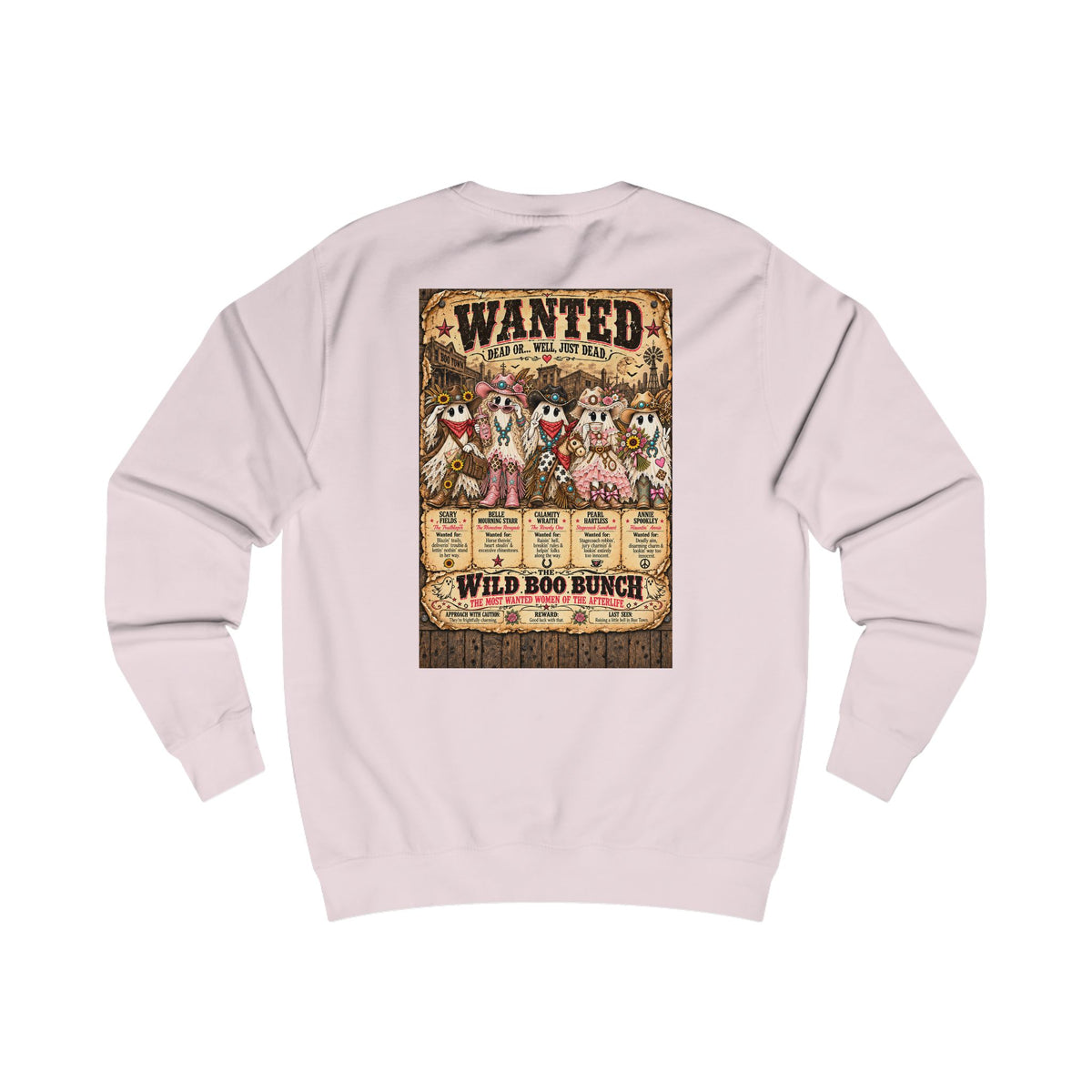 Wild Boo Bunch Wanted Poster Sweatshirt | Western Ghost Halloween Crewneck