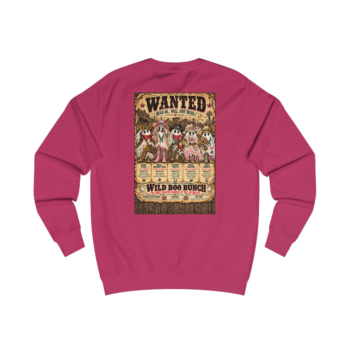 Wild Boo Bunch Wanted Poster Sweatshirt | Western Ghost Halloween Crewneck