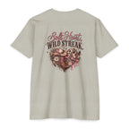 Soft Heart Wild Streak Western Graphic Tee | Cowgirl Bow & Turquoise Heart Shirt
