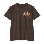Riding Into Spooky Season Western Halloween Ghost Cowgirl Graphic Tee