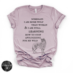 More Wolf Than Woman Tee ( BLACK DESIGN )| Wild Feminine Graphic T-Shirt