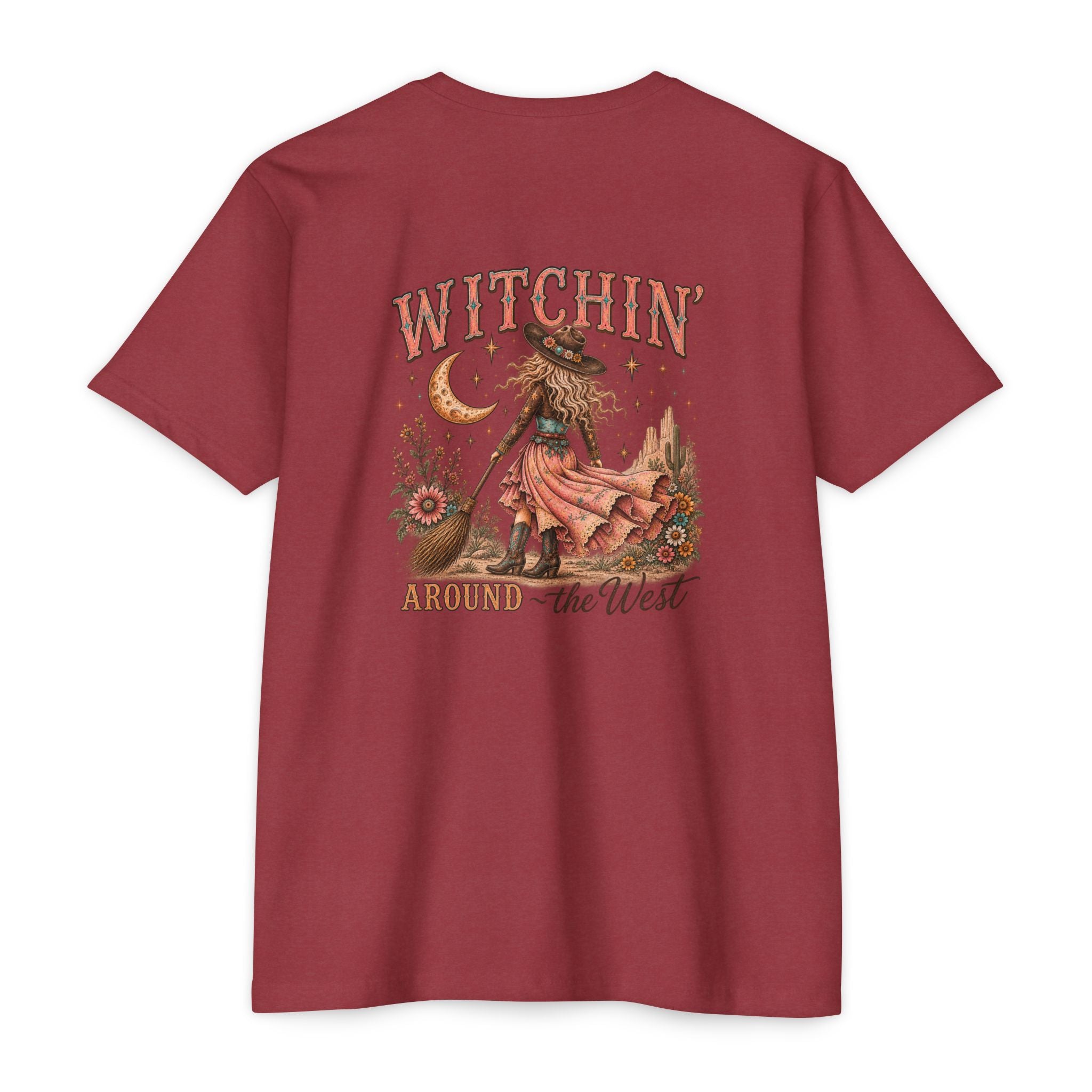 Witchin’ Around the West Western Halloween Cowgirl Graphic Tee