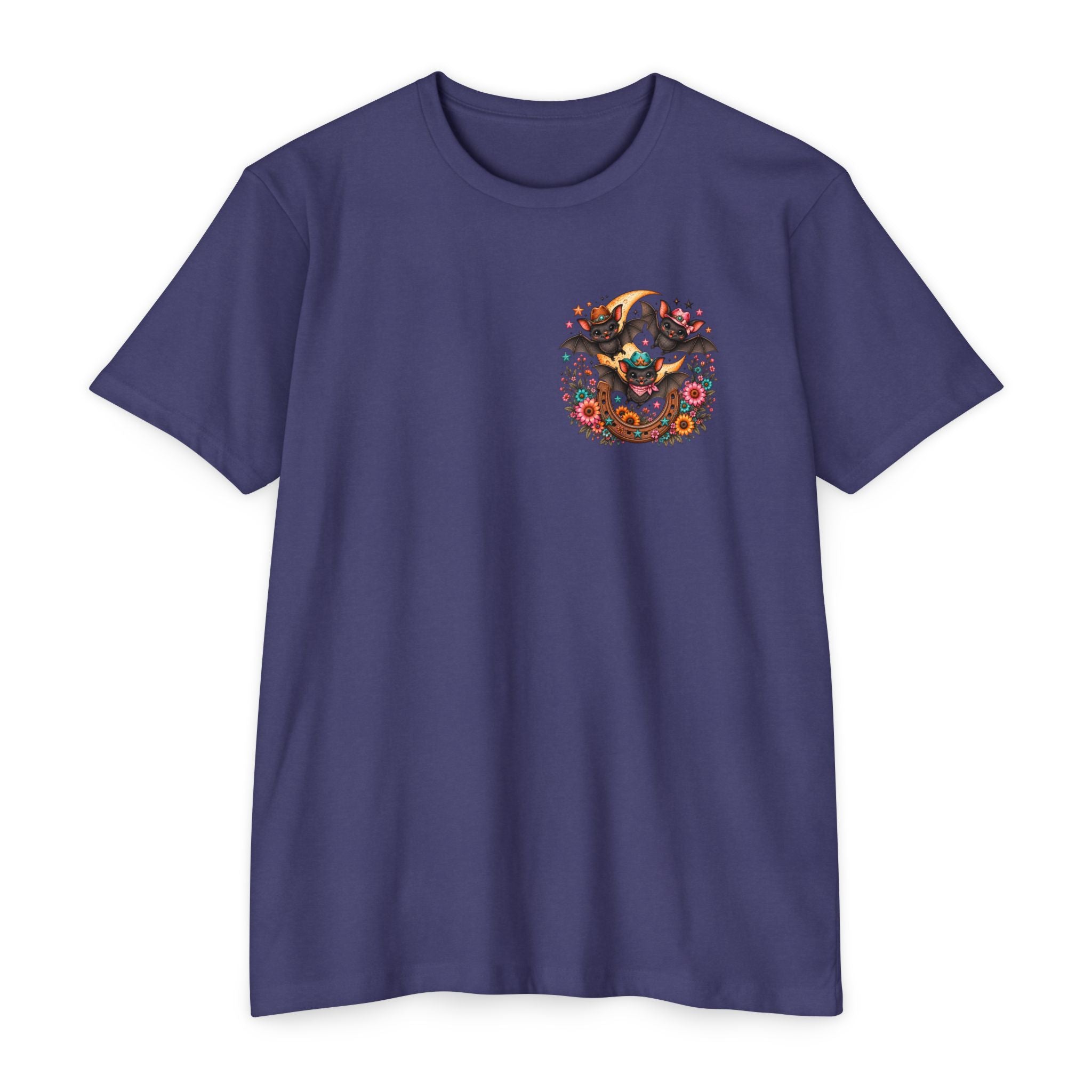 Boos & Boots Western Halloween Graphic Tee | Cute Cowgirl Bat & Ghost Shirt