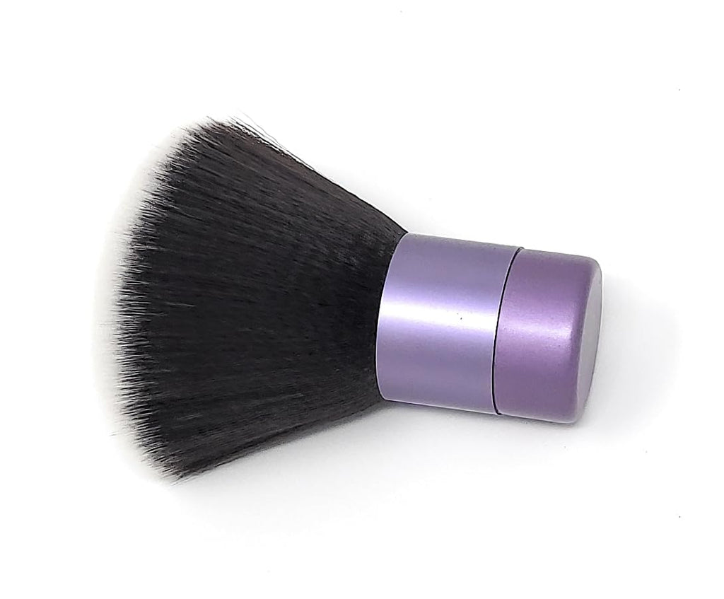 Luxurious and Very Large Soft Fluffy Powder Brush, Use as a Spray Tan Finishing Tool, Multipurpose Face and Body Barber and Beauty Tool, Large Kabuki Brush by BevyGold (Violet) (#9)