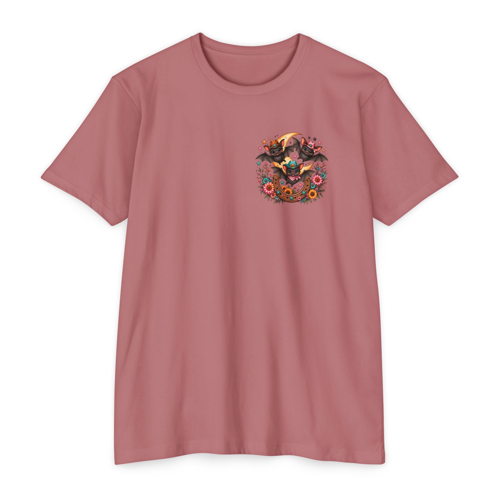 Boos & Boots Western Halloween Graphic Tee | Cute Cowgirl Bat & Ghost Shirt