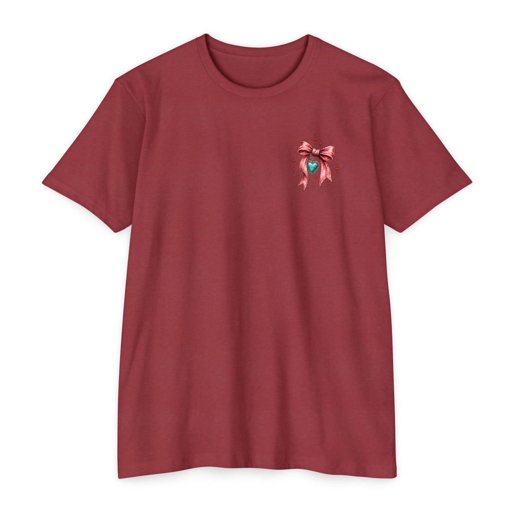 Soft Heart Wild Streak Western Graphic Tee | Cowgirl Bow & Turquoise Heart Shirt