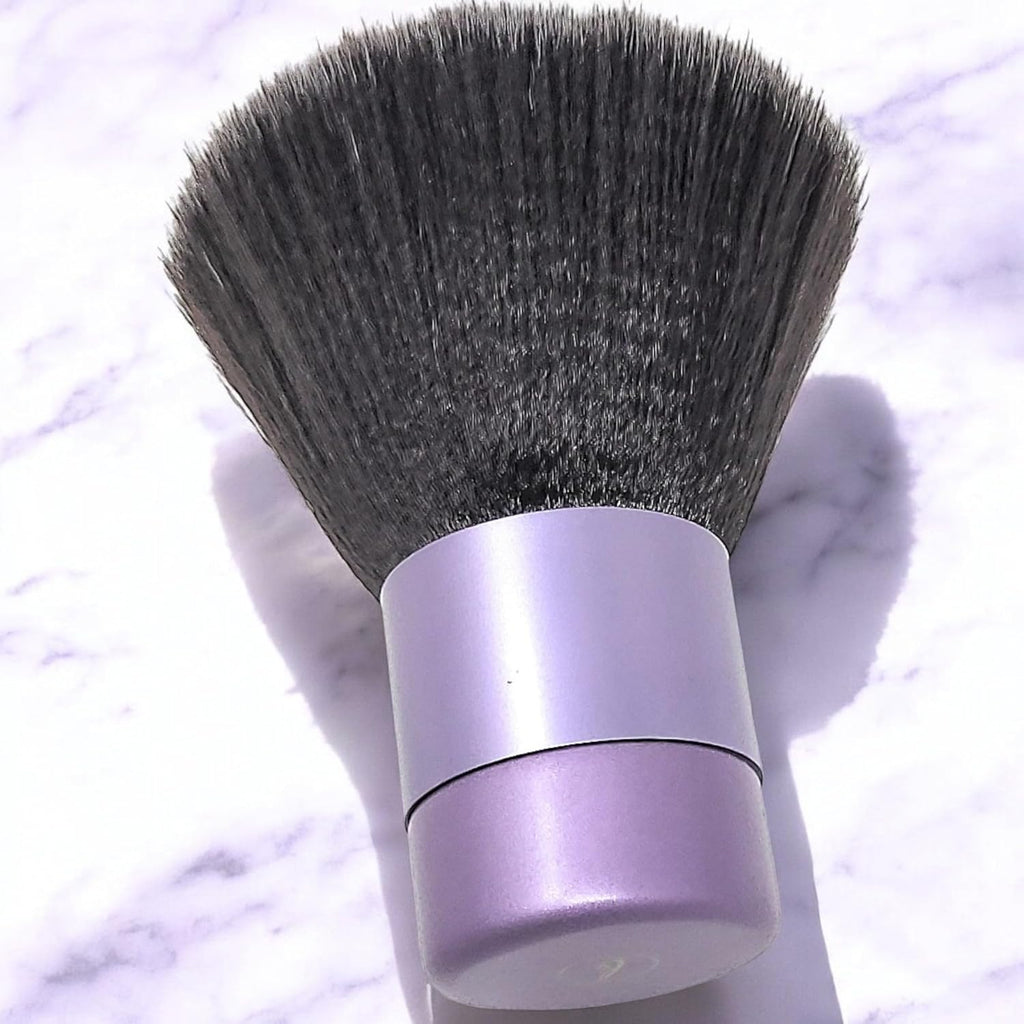 Luxurious and Very Large Soft Fluffy Powder Brush, Use as a Spray Tan Finishing Tool, Multipurpose Face and Body Barber and Beauty Tool, Large Kabuki Brush by BevyGold (Violet) (#9)