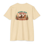 Riding Into Spooky Season Western Halloween Ghost Cowgirl Graphic Tee