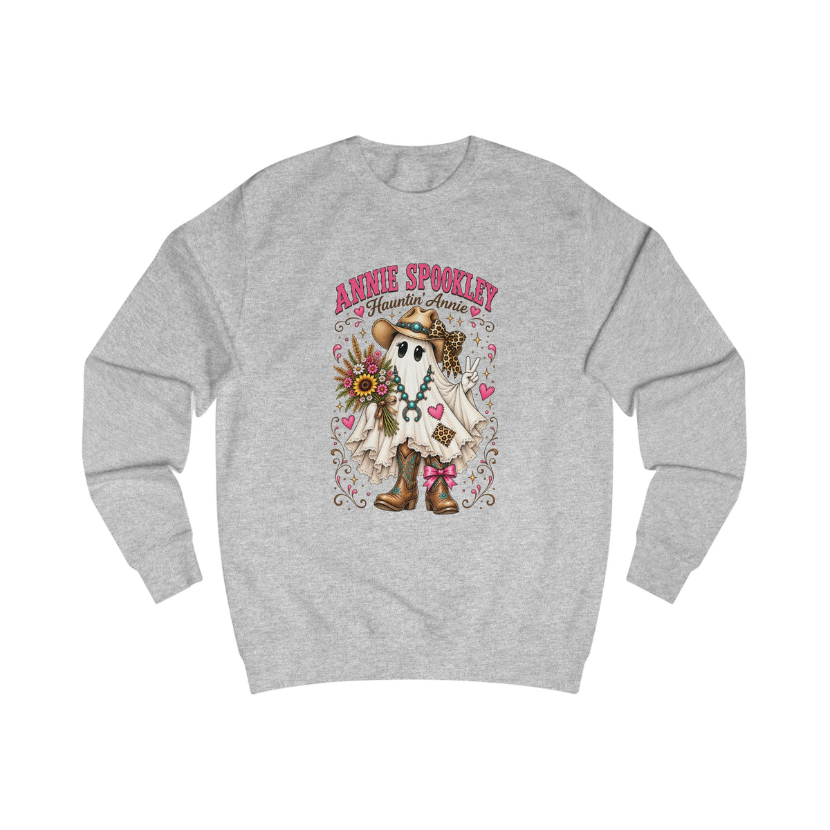 Annie Spookley Western Ghost Sweatshirt | Cute Cowgirl Halloween Crewneck