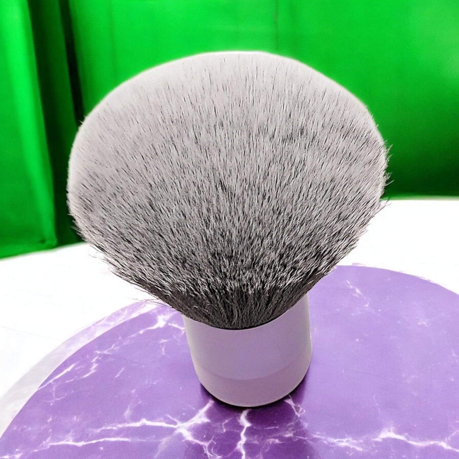 Luxurious and Very Large Soft Fluffy Powder Brush, Use as a Spray Tan Finishing Tool, Multipurpose Face and Body Barber and Beauty Tool, Large Kabuki Brush by BevyGold (Violet) (#9)