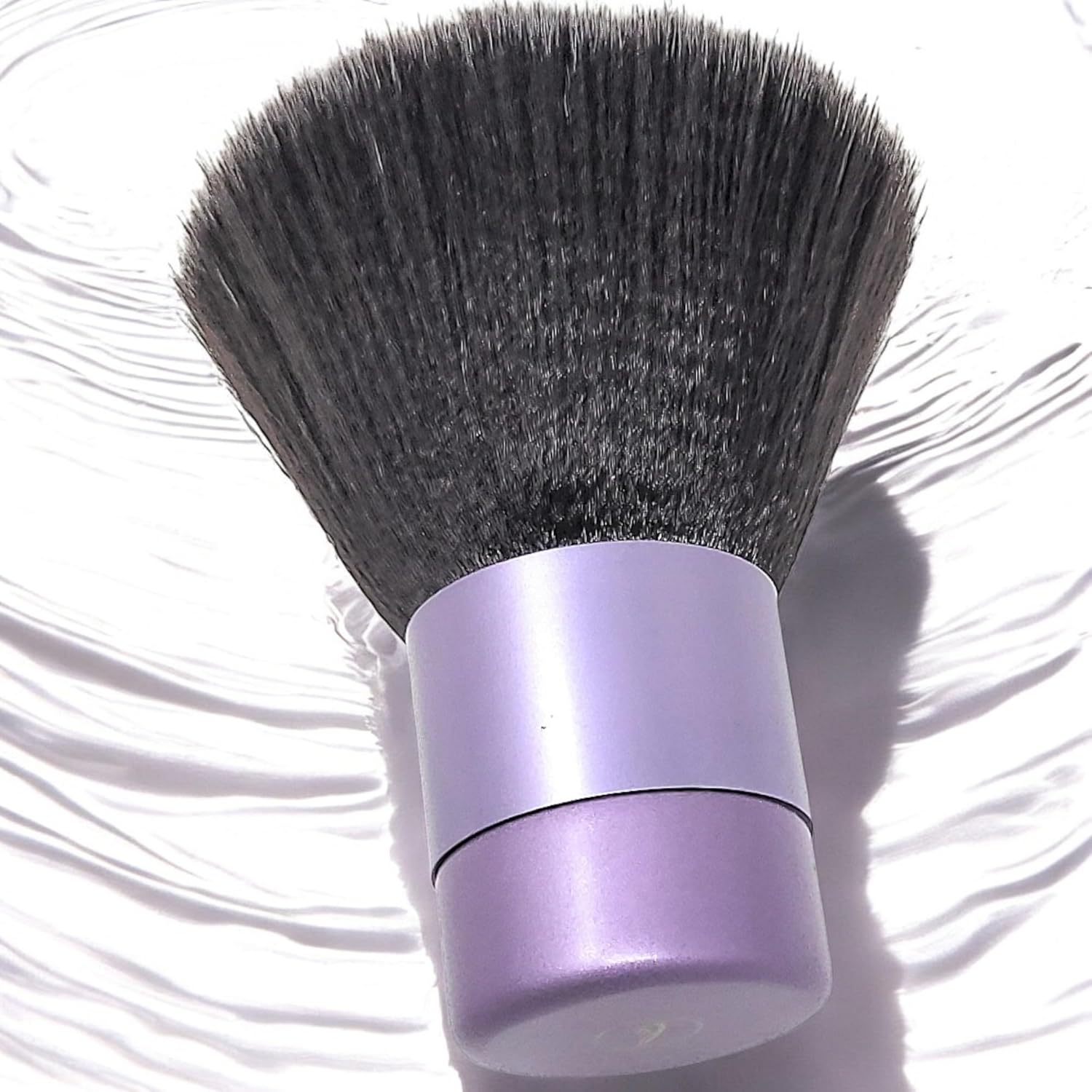 Luxurious and Very Large Soft Fluffy Powder Brush, Use as a Spray Tan Finishing Tool, Multipurpose Face and Body Barber and Beauty Tool, Large Kabuki Brush by BevyGold (Violet) (#9)