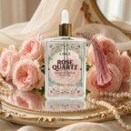 Rose Quartz Gemstone Body Oil — Cherry Blossom Shimmer Oil for Love & Self-Care