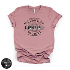 Black Full Moon Ritual Tee | Celestial Graphic T-Shirt