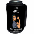3dRose Sven Herkenrath Inspirational Quotes - Feminine Power Girl Inspirational Phrase Feminism - Can Cooler Bottle Wrap (cc_262490)