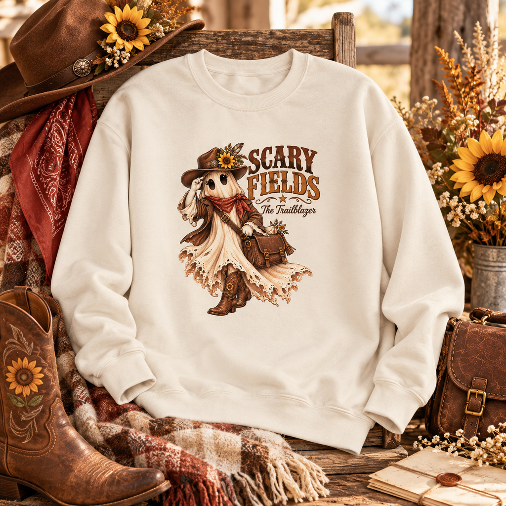Scary Fields Wild Boo Bunch Western Ghost Sweatshirt