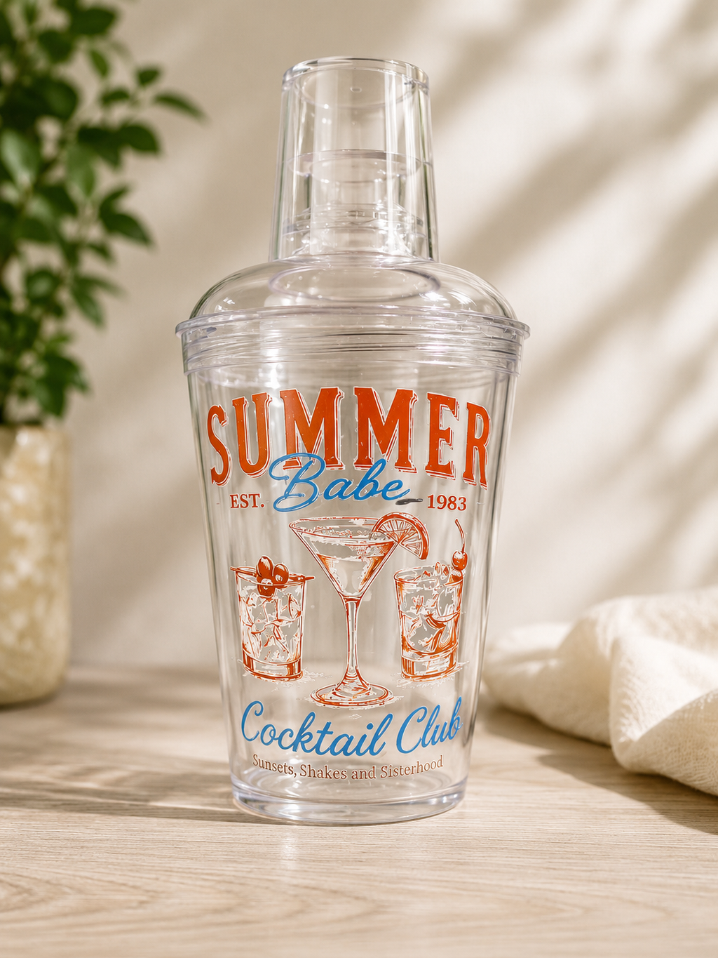 Cocktail Shaker with Built-In Measuring Cup | Choose Your Design